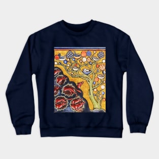 FOXES HAVE HOLES AND BIRDS HAVE NESTS Medieval Miniature Crewneck Sweatshirt